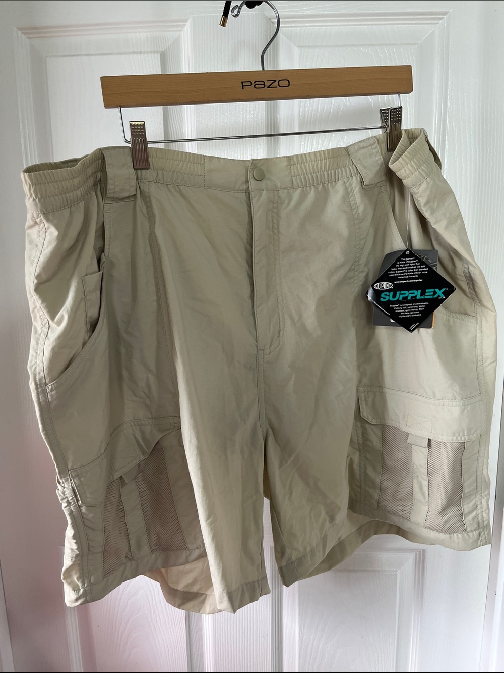 Men's Tan Cargo Shorts with SupplEx Fabric